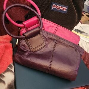HOBO Deep Purple Leather Women's Wrist Bag